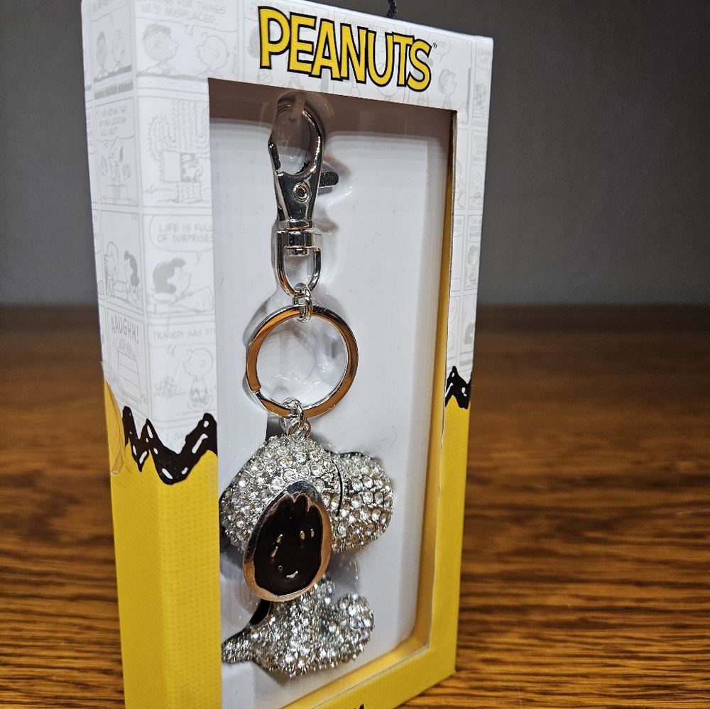 Snoopy Bling Bagcharm Silver Tone - Picture 2 of 7